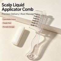 Sisir Gigi Lebar Baru 2 in 1 Aplikator Minyak Esensial Sisir Pijat Pengaplikator Serum Cair Sisir Pijat Rambut