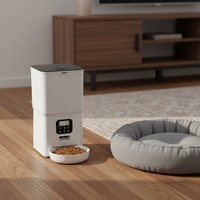 Distributeur automatique intelligent 6L pour animaux de compagnie, double alimentation Wi-Fi, 4 repas, 48 portions, avec minuterie, pour aliments secs, en acier inoxydable et plastique robuste, vente en gros