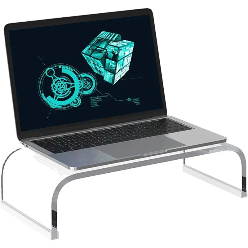 U-type acrylic laptop stand Multi-functional office desktop TV computer monitor display bracket