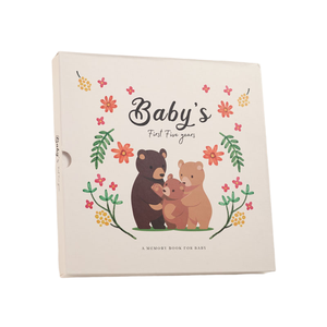 Livre <span class=keywords><strong>de</strong></span> souvenirs pour bébé personnalisé avec couverture rigide, album photo, journal, scrapbook pour les 5 premières années avec papier offset - Product Image 2
