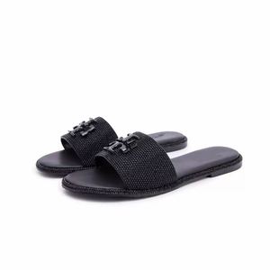 Sandali piatti da donna <span class=keywords><strong>TB</strong></span> 2026 estivi con punta aperta, ciabatte da spiaggia per esterni con strass e suola morbida in gomma - Product Image 2