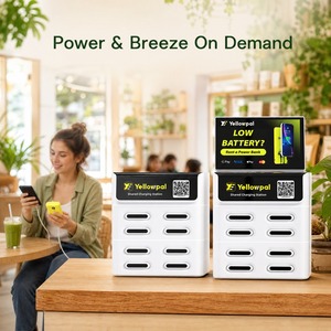 สถานีชาร์จแบตสำรองแบบ USB ที่สามารถวางซ้อนกันได้ 8 ช่อง 22.5W ชาร์จเร็ว สำหรับเช่าเชิงพาณิชย์ ตู้ PVC พร้อมหน้าจอ - Product Image 2