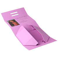 Coffret Luxe pour Perruques Tressées avec Ruban, Boîte Magnétique Pliante Personnalisée avec Logo pour Extensions Capillaires et Perruques