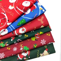 Bedruckter Weihnachtsstoff 100% Baumwoll-Twill-Stoff Quiltstoff Weihnachtsdeko-Zubehör DIY Nähpatchwork