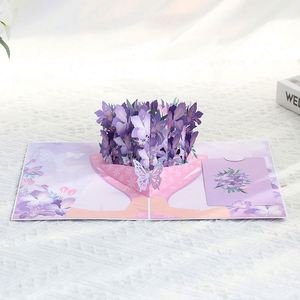 Nouvelle conception de carte pop-up avec enveloppe et carte d'écriture individuelle, artisanat papier créatif, carte de vœux 3D - Product Image 2