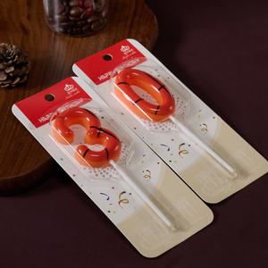 Bougies d'<span class=keywords><strong>anniversaire</strong></span> numérotées écologiques faites à la main avec impression UV couleur pour gâteaux, Noël et fêtes, sans parfum - Product Image 3