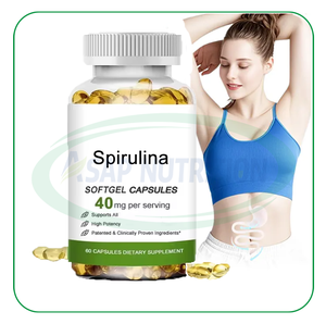 Ausreson أخضر طحلب سبيرولينا بالإضافة إلى كلوريلا سوفتجيل نحيف مكمل للرعاية الصحية الدهون الموقد كبسولات سبيرولينا سوفتجيل - Product Image 1