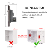 Prise murale intelligente Bingoelec en gros, compatible Alexa et Tuya, double 13A avec indicateur, USB Type-C, norme britannique