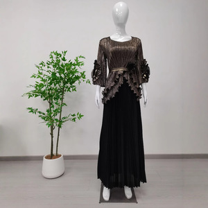 Ensemble 2 pièces plissé irrégulier décontracté imprimé pour femmes africaines grandes tailles – Tendance - Product Image 3