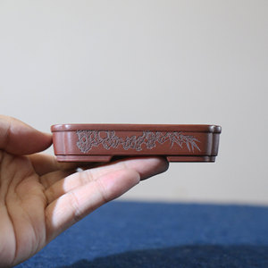 Maceta Rectangular de Zisha para Bonsái, Miniatura Hecha a Mano, Clásica, para Escritorio - Product Image 1