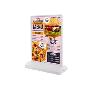 Caja de Luz LED Ultra Delgada para Menús de Escritorio, Soporte de Luz de Mesa Independiente, Tablero de Precios Publicitario para Mostrador de Restaurante de Comida Rápida - Product Image 1