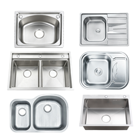 Évier de cuisine double en acier inoxydable fait main, durable et fiable, sans joint
