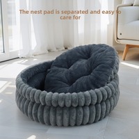 Vente en gros de lits pour chats, maison confortable et chaude pour chats, coussin souple antidérapant pour chien, panier de couchage respirant, lit pour animaux de compagnie, lit pour chien