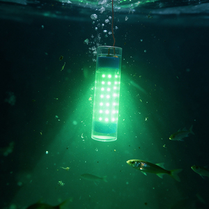 ไฟตกปลา LED แบบชาร์จได้ สำหรับตกปลาทะเลและตกปลาน้ำแข็ง กันน้ำ IP68 แสงสีเขียว เปิดใช้งานอัตโนมัติในเวลากลางคืน ปรับความสว่างได้ - Product Image 2