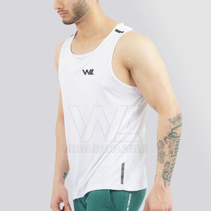 เสื้อกล้ามลำลองผู้ชายผ้าถักระบายอากาศได้ดีผ้าโพลีเอสเตอร์ซักได้ - Product Image 4