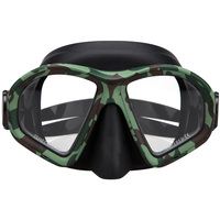 Masque de plongée ZMZDIVE, nouveau design, système respiratoire amélioré, plongée en apnée, sports sous-marins, certifié CE, silicone liquide + PC, cadre camouflage.