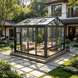 Puerta Corredera Automática de Aluminio para Exteriores, Moderna, para Patio de Villa, Balcón Móvil, Terraza, Jardín, Patio Trasero, para Todas las Estaciones - Product Image 2
