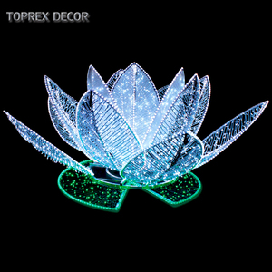 Ngoài trời Diwali kỳ nghỉ trang trí LED Lotus Flower Shape Motif ánh sáng - Product Image 2