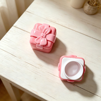 En stock – Pot de baume à lèvres 5g mignon avec nœud, pot à rouge à lèvres vide, multicolore, rechargeable, mini emballage cosmétique, vente en gros