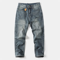 Jeans vintage à jambe droite délavés