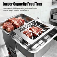 Nouvelle trancheuse à viande commerciale de comptoir, haute puissance, en acier inoxydable, entièrement automatique, épaisseur réglable, pour boucheries de viande fraîche