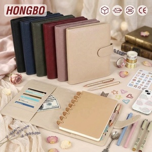 Hongbo Bestseller 8-Farben Weicher Einband aus Echtem Leder für A5 Notizbuch/Tagebuch/Planer, Loseblatt-Spiral-Organizer - Product Image 1