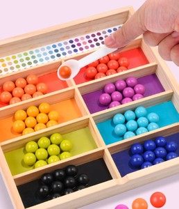 <span class=keywords><strong>Jeu</strong></span> de correspondance de perles colorées - <span class=keywords><strong>Jeu</strong></span> de société éducatif en bois pour l'éveil des enfants et l'entraînement à la concentration parent-enfant - Product Image 6