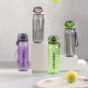 ขวดน้ำพลาสติก PINKAH NEW 800 มล. 27 ออนซ์ ปลอดสาร BPA Tritan สำหรับเล่นกีฬา พร้อมสายสะพายและหลอดดูด <span class=keywords><strong>2</strong></span> in 1 สำหรับดื่ม แคมป์ปิ้ง เดินป่า - Product Image 6