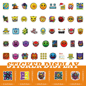 50 Calcomanías Divertidas <span class=keywords><strong>de</strong></span> Caras <span class=keywords><strong>de</strong></span> Dibujos Animados <span class=keywords><strong>de</strong></span> <span class=keywords><strong>Geometry</strong></span> <span class=keywords><strong>Dash</strong></span> - Product Image 2