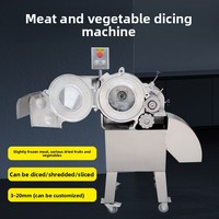 Commerciële machine voor het snijden van wortelen, aardappelen en uien, machine voor het snijden van groenten, fruit en diepvriesvlees, snijmachine