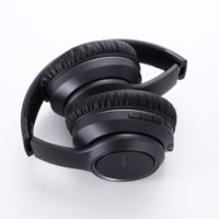 Casque sans fil pliable supra-auriculaire avec coussinets doux, affichage numérique ANC, en cuir, étanche IPX4, pour le sport, faible latence