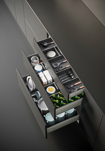 Goldmine armadio da <span class=keywords><strong>cucina</strong></span> estraibile organizer armadio cesti di stoccaggio con divisore mobile morbida chiusura cassetti per armadio - Product Image 5