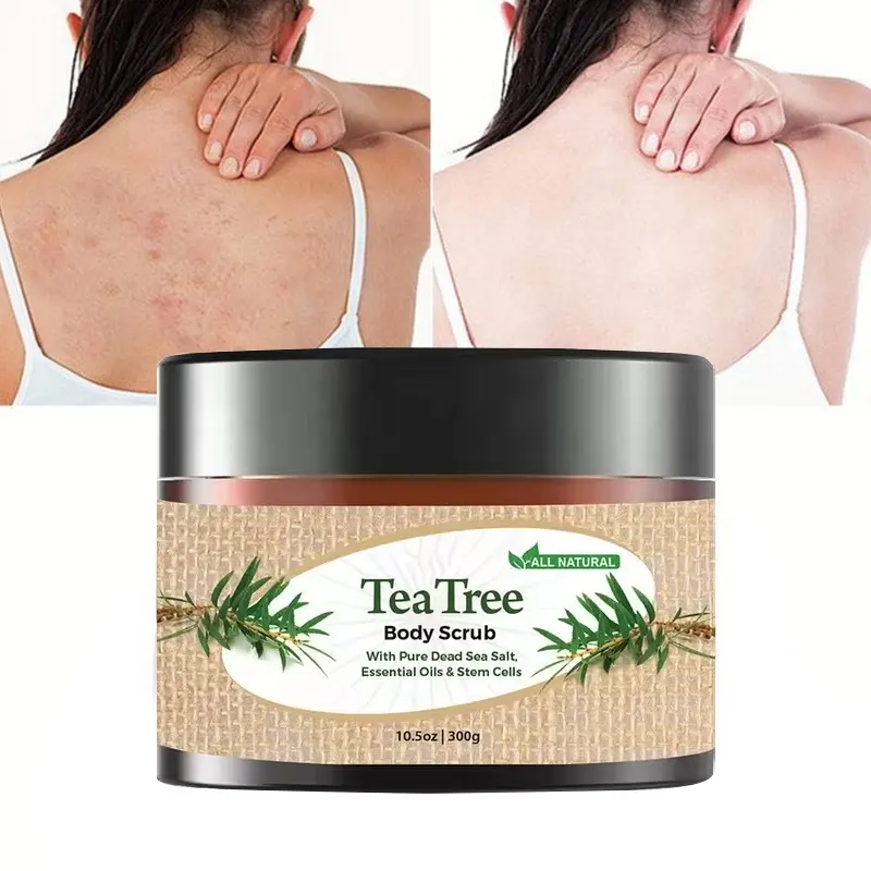 100 % natürlicher Tea Tree Körperpeeling tief reinigend peeling Soothes trockene Haut aufhellend bio Gesicht Fuß Körper Zucker Peeling