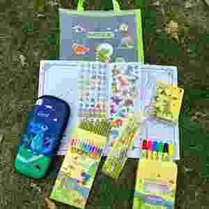 1 Ensemble de papeterie 6-en-1 Kawaii de dessin animé (crayon, règle, gomme, taille-crayon) – Cadeau promotionnel pour garçons, filles, enfants, école et bureau - Product Image 6