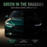 Film de protection de peinture (PPF) en TPU coulé, couleur vert Hell Green haute brillance, 7,5 mil, 1,5x15m, faible adhérence, application à sec, auto-réparant, vente en gros