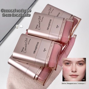 Bâton correcteur double embout SHAQINUO en velours avec pinceau intégré, 4 teintes, <span class=keywords><strong>couvrance</strong></span> totale, longue tenue, fini mat naturel pour le visage - Product Image 2