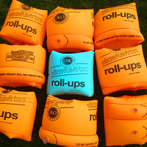 Adult Swimming Armbands Blue <b>Inflatable</b> <b>Floats</b> For Water Sports - Product Image 4