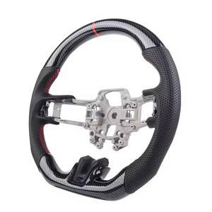 Volante para <span class=keywords><strong>Ford</strong></span> <span class=keywords><strong>Mustang</strong></span> 2018 2019 2020 <span class=keywords><strong>2021</strong></span> 2022 GT350 <span class=keywords><strong>GT500</strong></span> Hydro-Dip aspecto de fibra de carbono volante accesorios de coche - Product Image 1