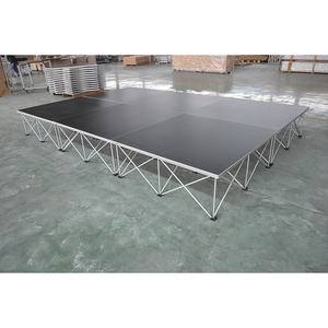 Đám Cưới Giai Đoạn 4X4 Boong <span class=keywords><strong>X</strong></span>ách Tay Sân Khấu Có Thể Gập Lại Chân Sân Khấu Nền Tảng Màu Đen - Product Image 4