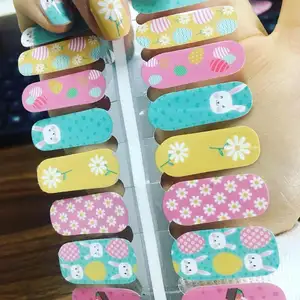 Nieuwe Ontwerp Nail Stickers 3d Nagellak Wraps Factory Pasen Nagellak Sticker