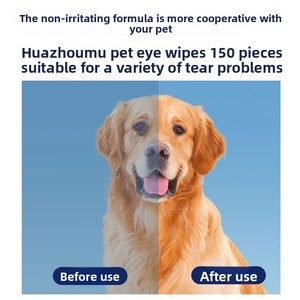 อุปกรณ์กำจัดคราบสำหรับแมวและสุนัขผ้าเช็ดทำความสะอาดเปียกอุปกรณ์ทำความสะอาดดวงตาสัตว์เลี้ยงสำหรับตุ๊กตาหมีปอมเมอเรเนียนและสายพันธุ์อื่นๆ - Product Image 4