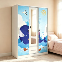 Armoire métallique moderne imprimée, placard en acier modulaire, armoire de rangement antirouille, logo personnalisé pour appartement et salle de rangement