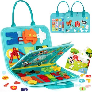 CPC CE Wooden Facial Expression Changes Toy Set Felt Puzzle Emotional Cognitive Matching Board Game with 16 Flashcards - Product Image 2