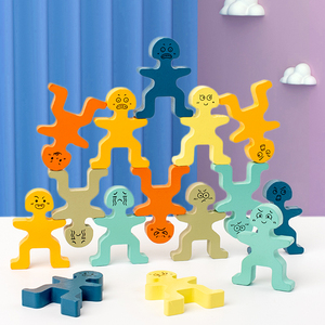 Mới tùy chỉnh Montessori khối gỗ thiết lập sáng tạo xếp chồng lên nhau xây dựng đồ chơi cho giáo dục sớm trẻ em tự làm đồ chơi - Product Image 4