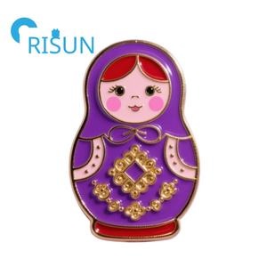 <span class=keywords><strong>Broche</strong></span> en émail personnalisée en métal, motif <span class=keywords><strong>Matriochka</strong></span> (Poupée Russe) miniature et mignonne, pour bijoux et revers de veste - Product Image 5