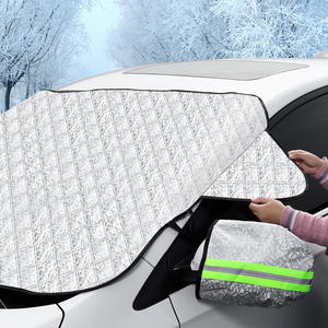 Couverture de pare-brise de voiture en aluminium épais, pare-soleil, protection contre le gel et la neige pour l'hiver, accessoires de voiture - Product Image 2