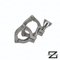 Raccord Sanitaire Tri-Clamp en Acier Inoxydable 304, Double Vis à Aile, Brossé, 1,5 Pouce Métrique, OEM pour Tuyaux Alimentaires, Laitiers et Brasseries