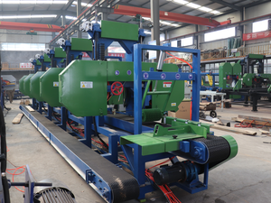 High Productivity Multi-head Horizontal Resaw Band Saw Continuous Feeding Timber Slab <b>Cutting</b> <b>Machine</b> for Pallet <b>Wood</b> Production - Product Image 5