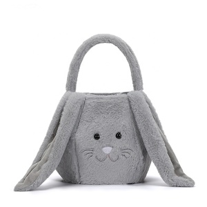 بيع بالجملة مخصص آذان طويلة غامضة دلاء عيد الفصح الأرنب أفخم فروي أكياس هدية الأرنب سلال عيد الفصح - Product Image 4