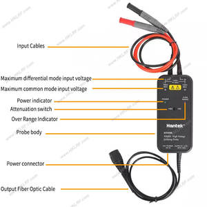 مسبار راسم الذبذبات هانتك HT8100، مسبار تفاضلي للجهد العالي 50/500X، مسبار 100 ميجاهرتز مع مشبك - Product Image 3